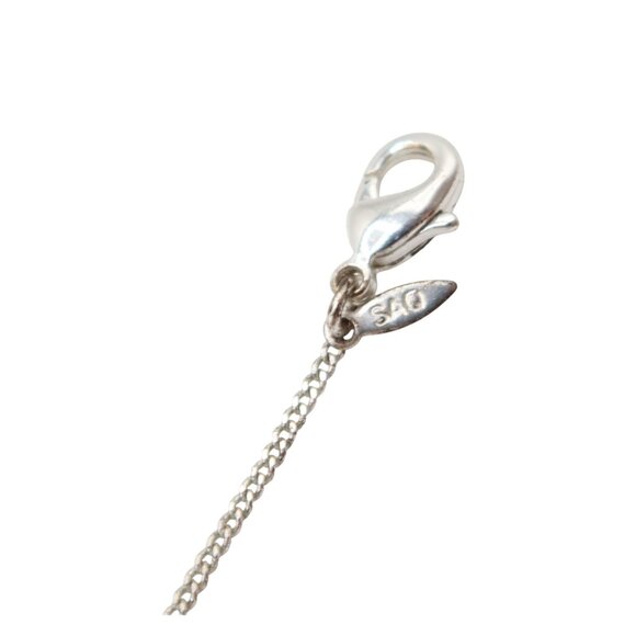 AVON SAQ Crystal Silver Tone Dainty Pendant Necklace Classic Preppy Minimalist - Picture 6 of 8